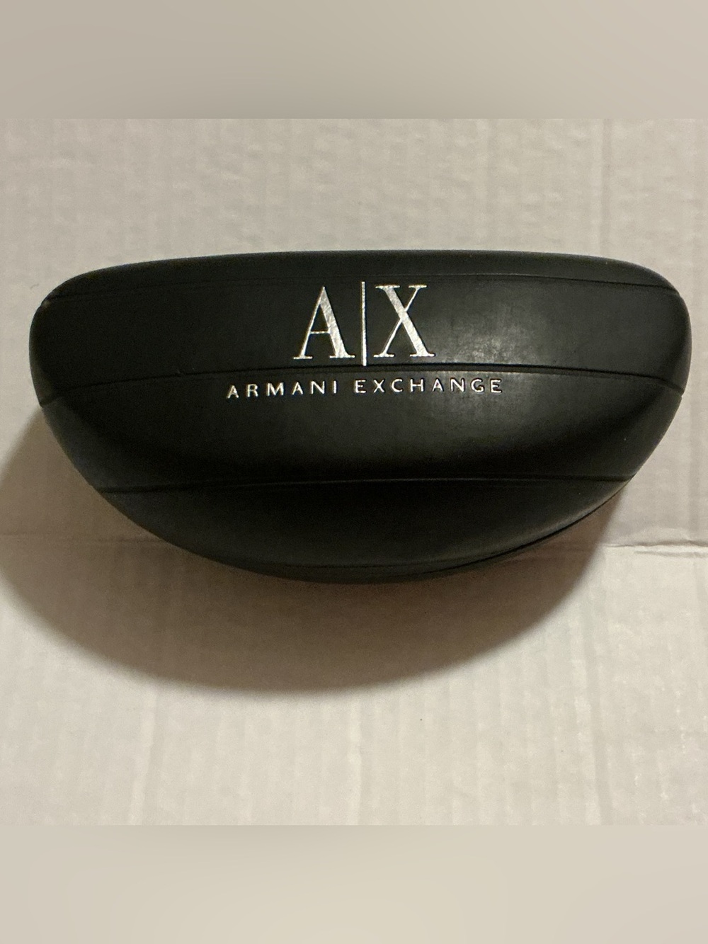 Armani Exchange Black Hard Accessory Case with Silver Logo